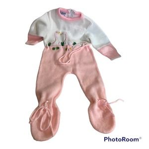 Vintage Little Ángel Knit Sleeper Birth to 3 Months
